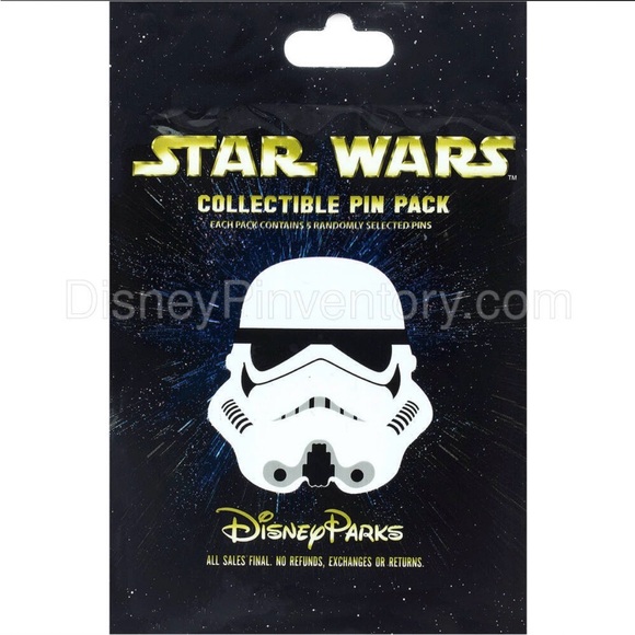 Star Wars Disney Stormtrooper Helmet Pin with Flames - Mystery Set - Picture 3 of 4
